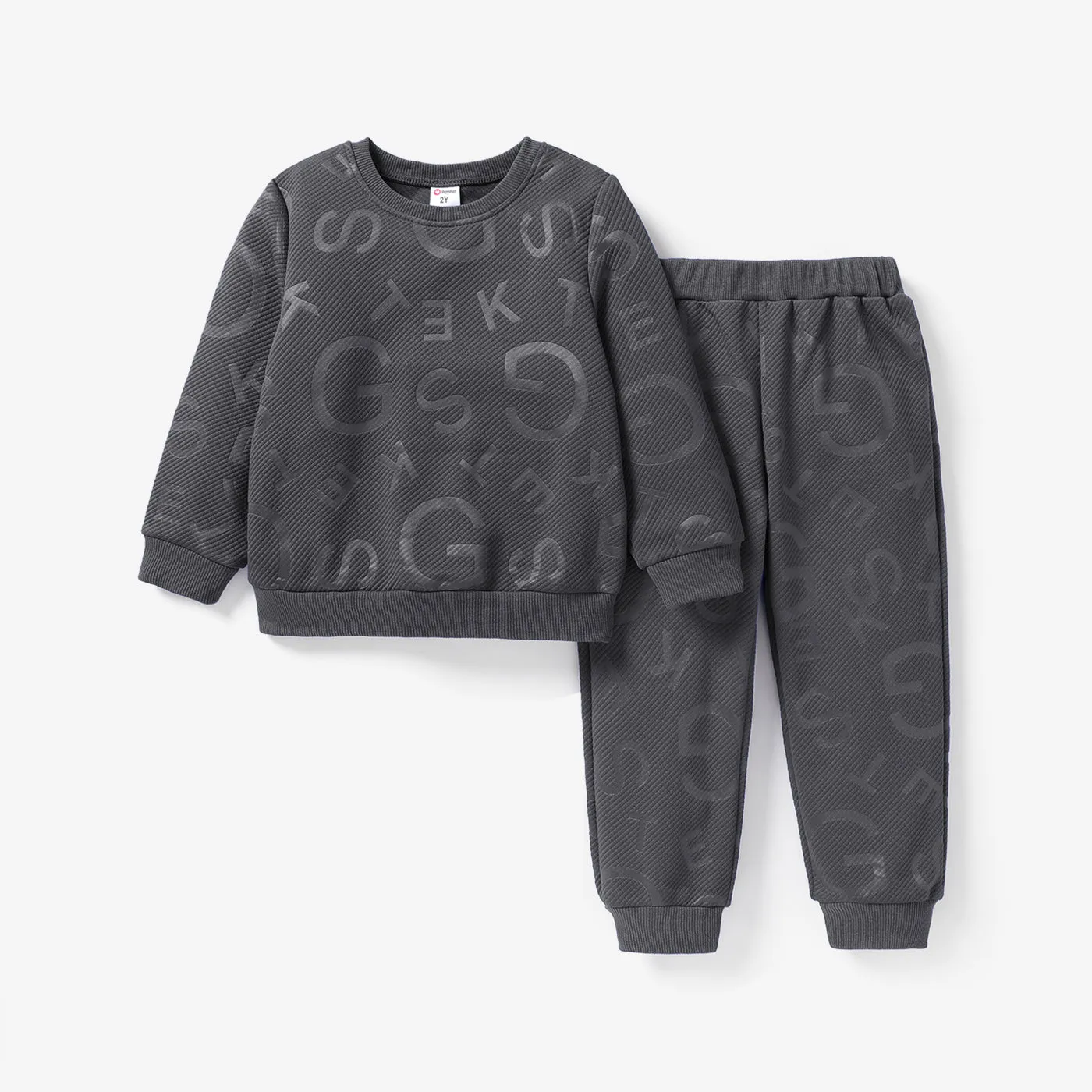 2pcs Toddler Boy Casual Letter Set