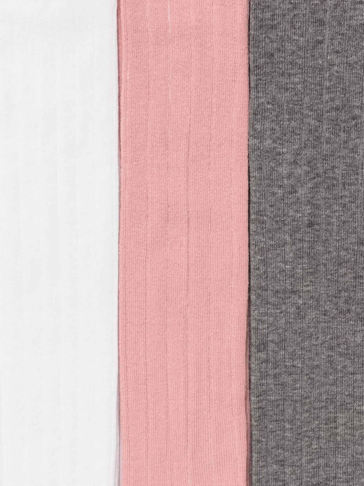 3 Pack Kids Tights - Ribbed