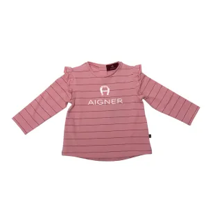 Aigner Kids Girl's Long Sleeve Pink T-shirt