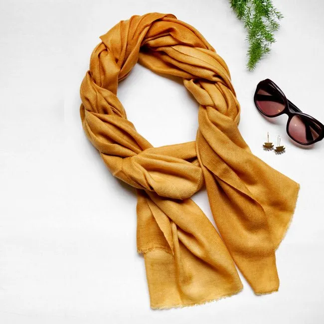 Amber Pure Handwoven Ombre Pashmina Stole