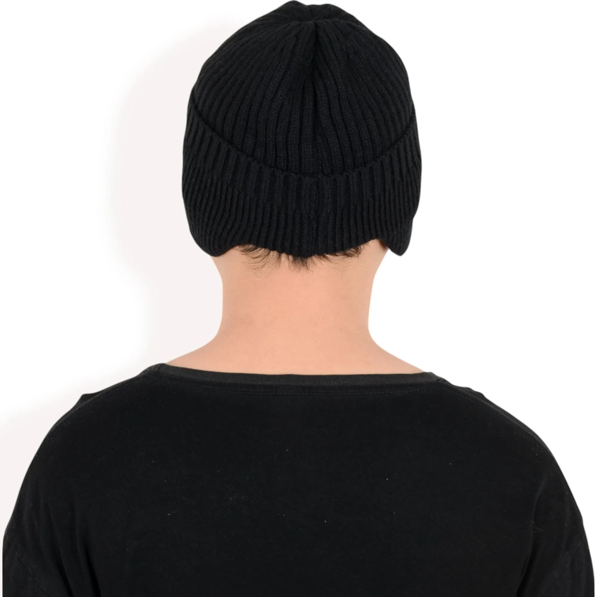 Anna-Kaci Men's Ribbed Knit Baseball Cap with Ear Flap Coverage for Winter Warmth and Style