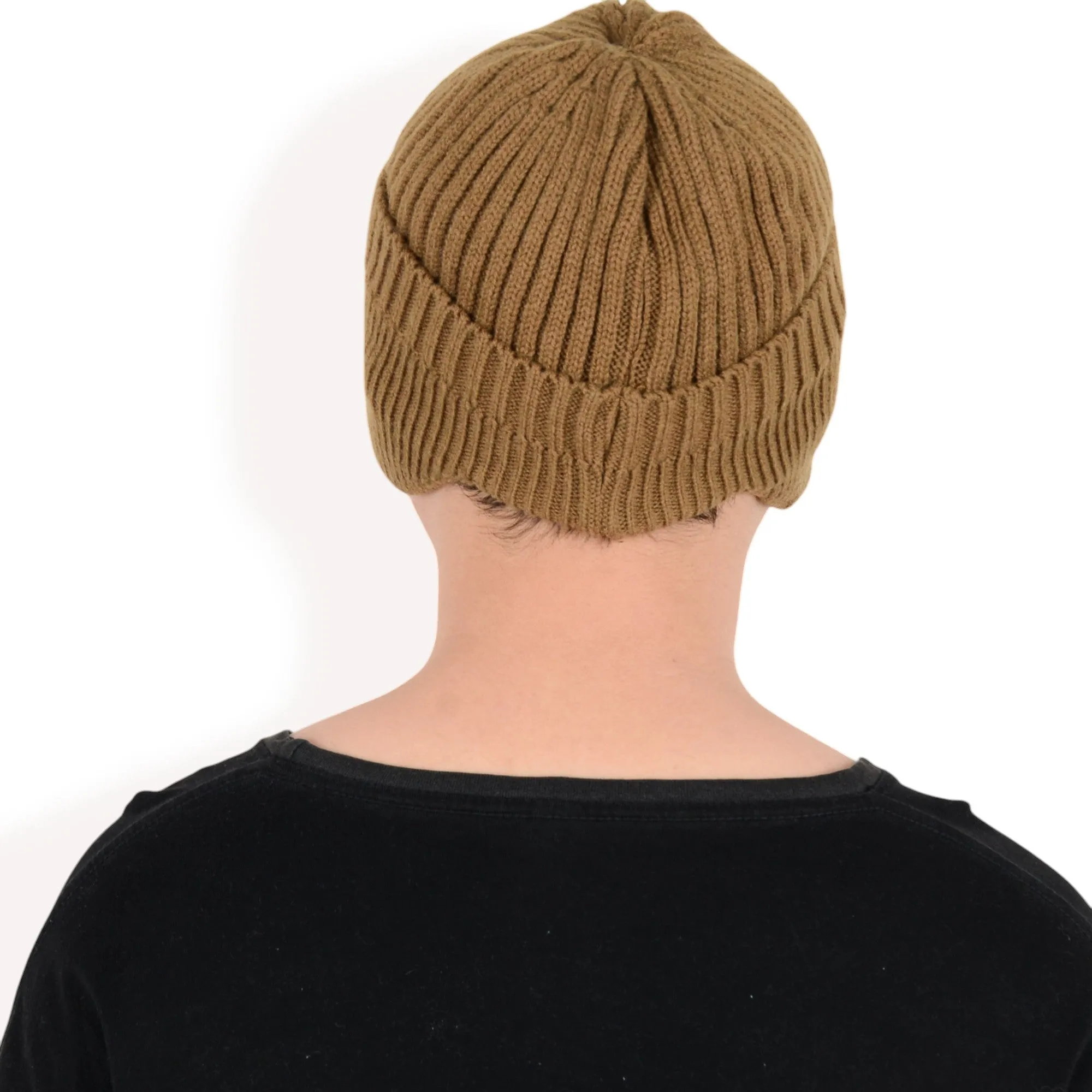 Anna-Kaci Men's Ribbed Knit Baseball Cap with Ear Flap Coverage for Winter Warmth and Style