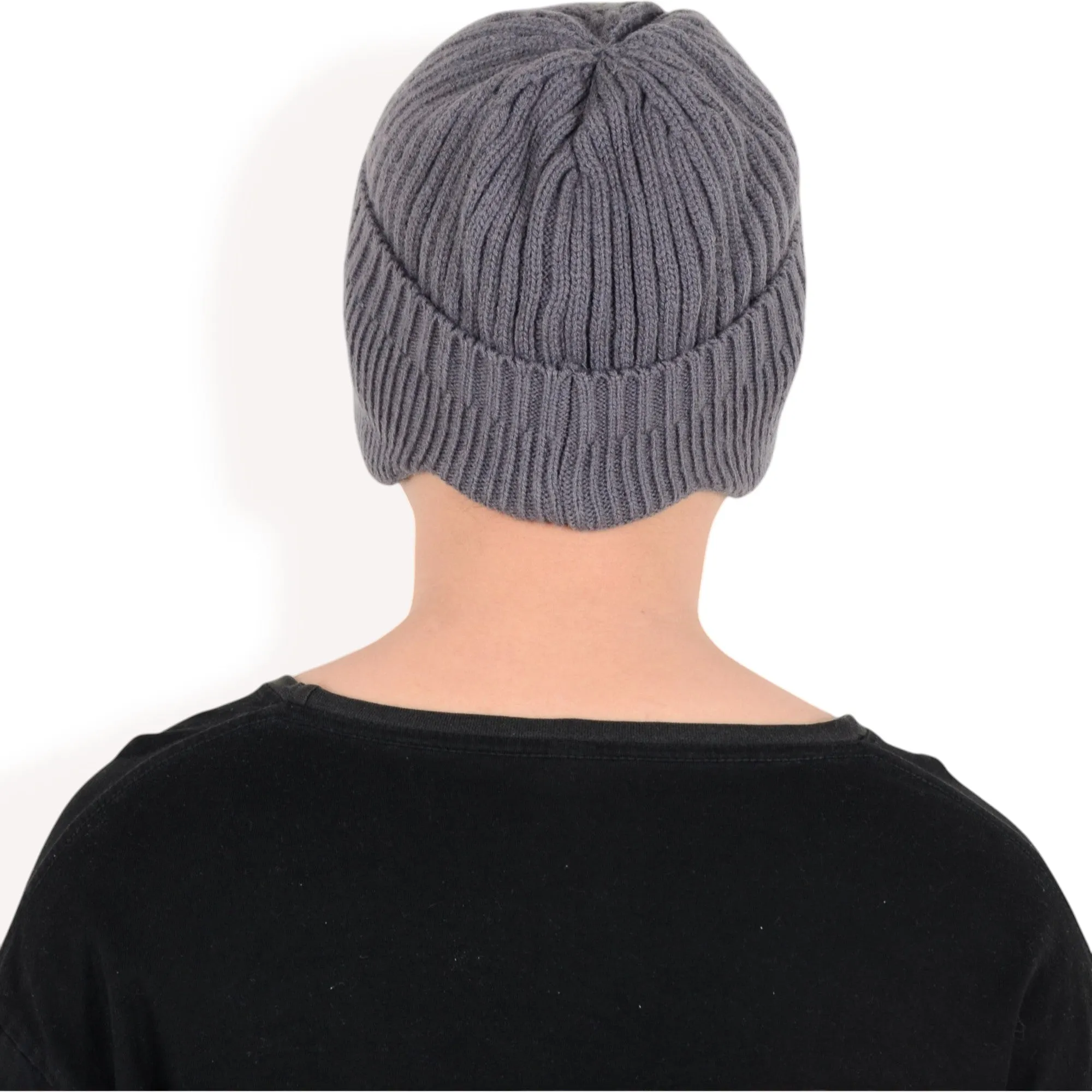 Anna-Kaci Men's Ribbed Knit Baseball Cap with Ear Flap Coverage for Winter Warmth and Style