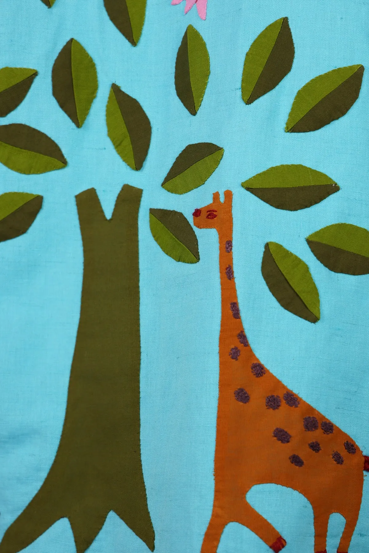 Applique Short Sleeve Shirt - Blue