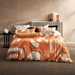 Arden Apricot Quilt Cover Set by Linen House