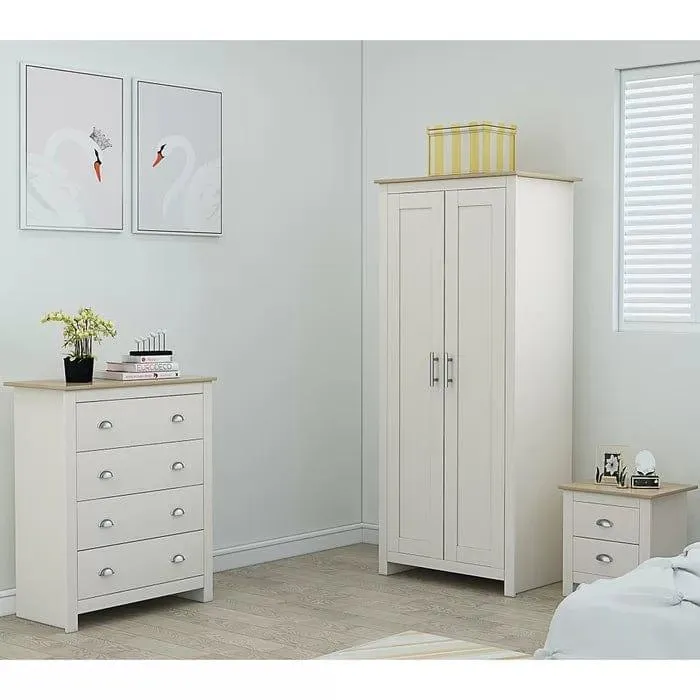 Arras 2 Door Manufactured Wood Wardrobe