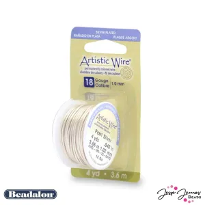Beadalon Artistic Wire 18 Gauge Wire in Pearl Silver