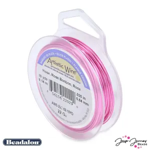 Beadalon Artistic Wire 22 Gauge Wire in Silver Rose