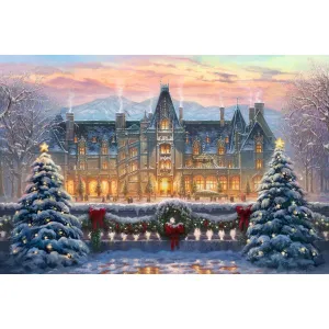 Beautiful Christmas Tree Winter Snow House