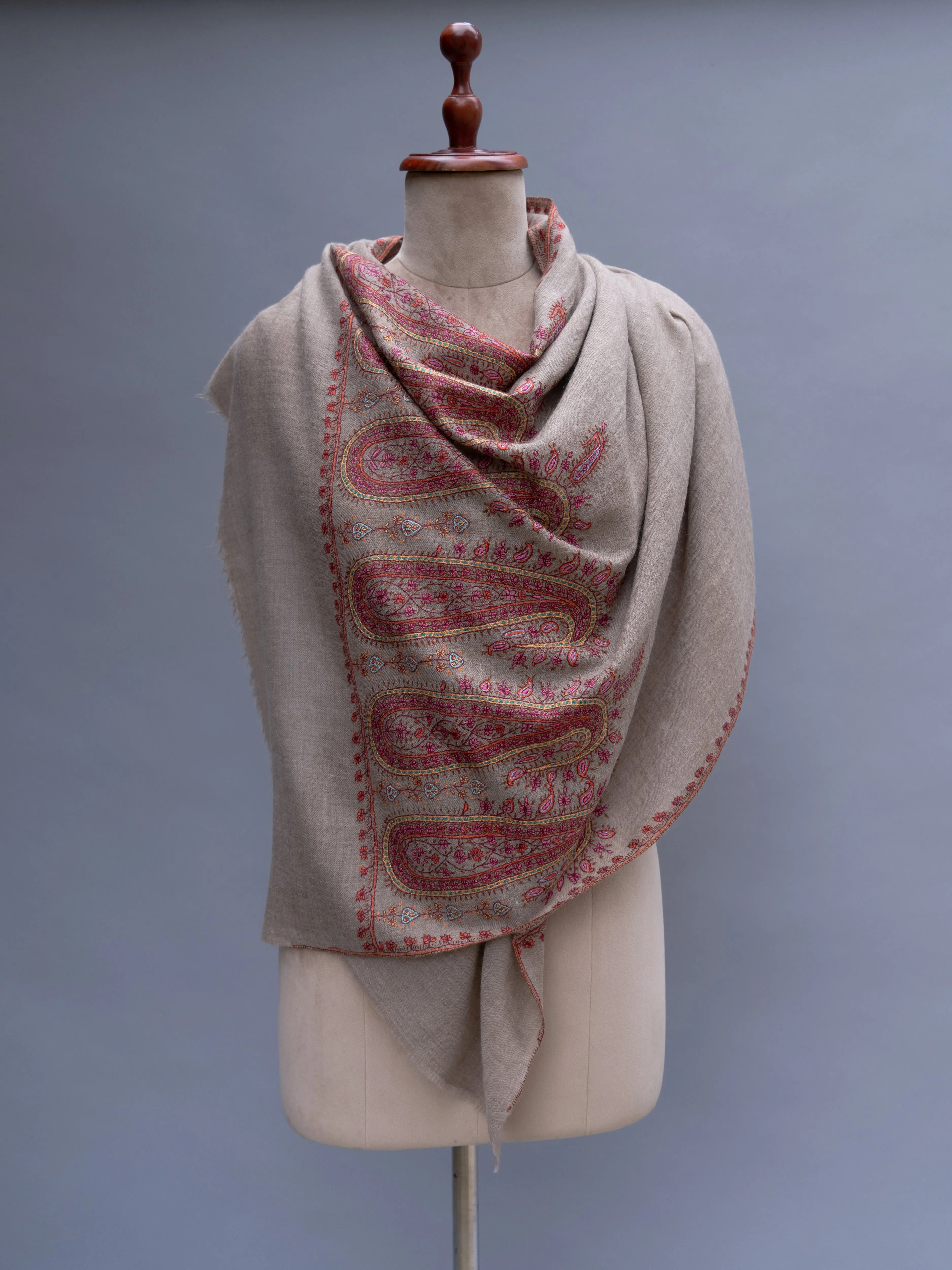 Big Evergreen Paisley Cashmere Wrap