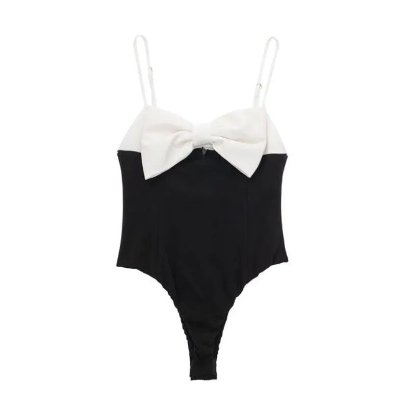 Black and White Bow Bodysuit