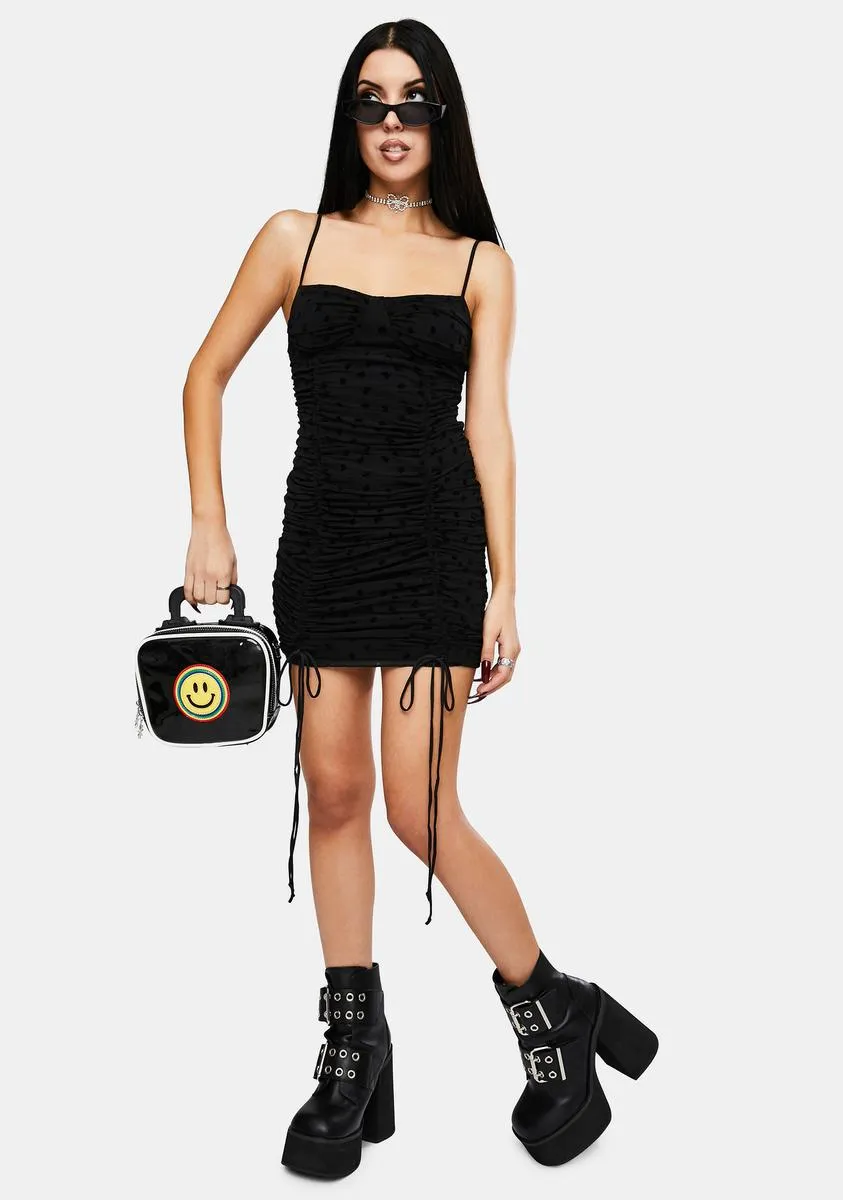 Black Flock Flutterby Jemora Dress