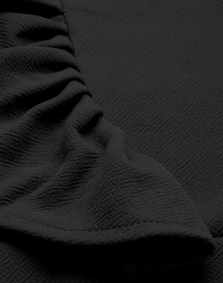 Black Ruffel Bodycon Dress