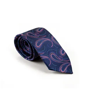 Blue & Pink Paisley Neck Tie