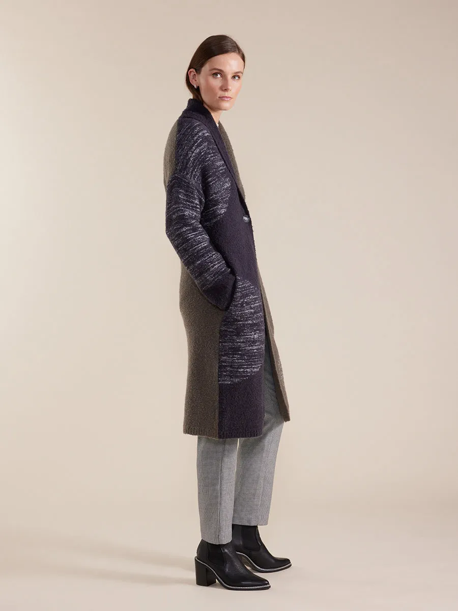 Boucle Spot Knit Coat