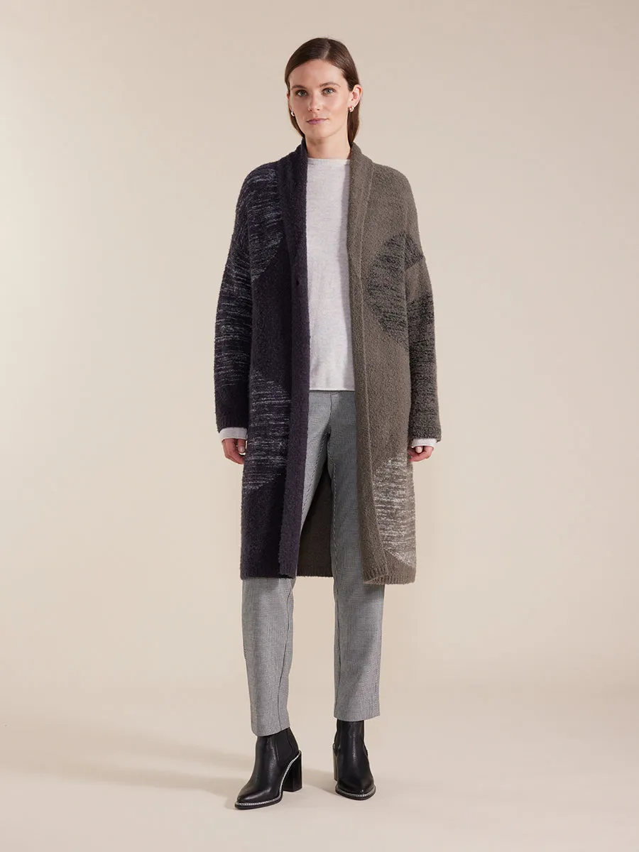 Boucle Spot Knit Coat