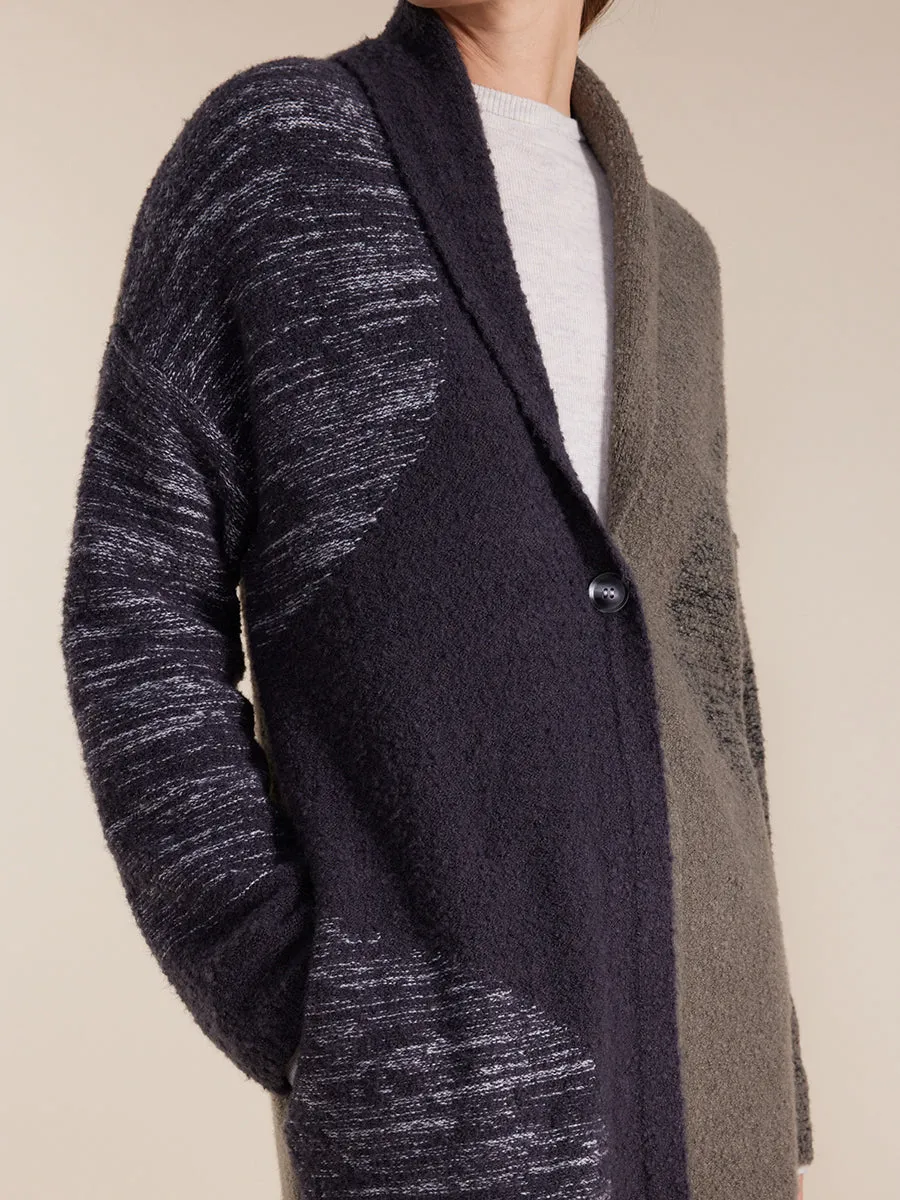 Boucle Spot Knit Coat