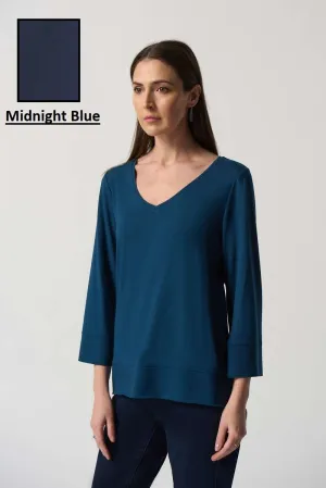 Boxy Jersey Top in Midnight Blue 233049 by Joseph Ribkoff