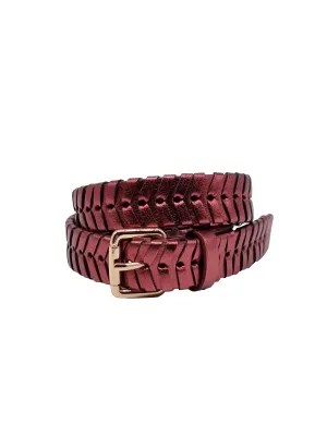BRADLEY WOVEN BELT IN PINK