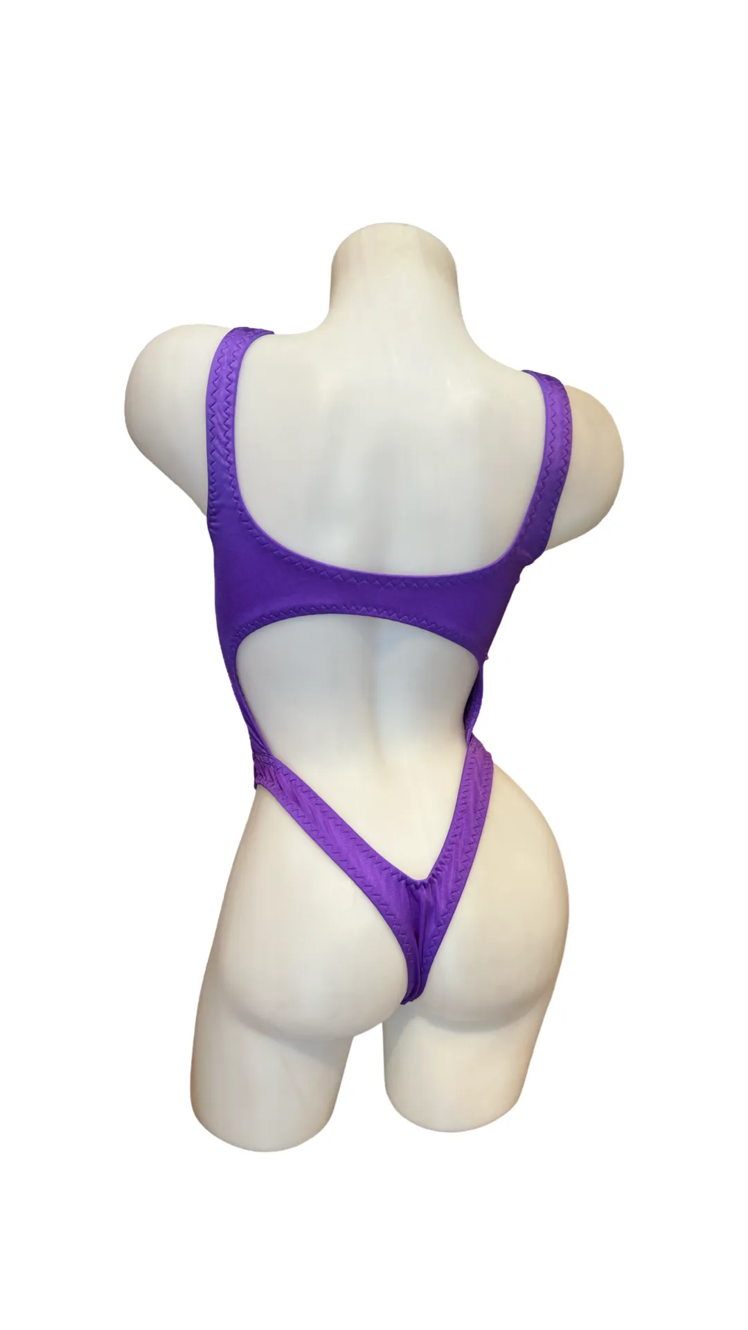 Bralette Top Thong Back Bodysuit Purple