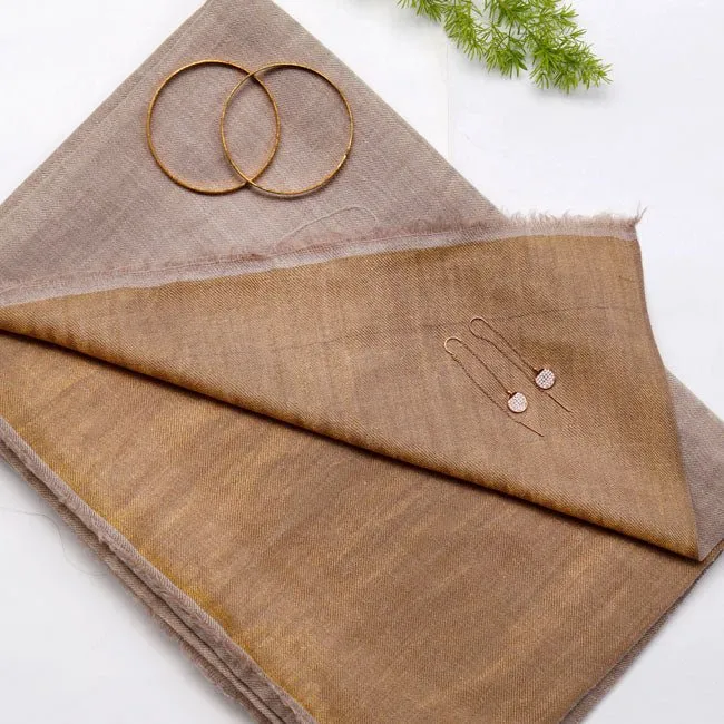 Brown Sugar Pashmina Reversible Shimmer Handwoven Stole