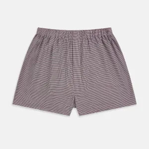 Burgundy Houndstooth Godfrey Boxer Shorts