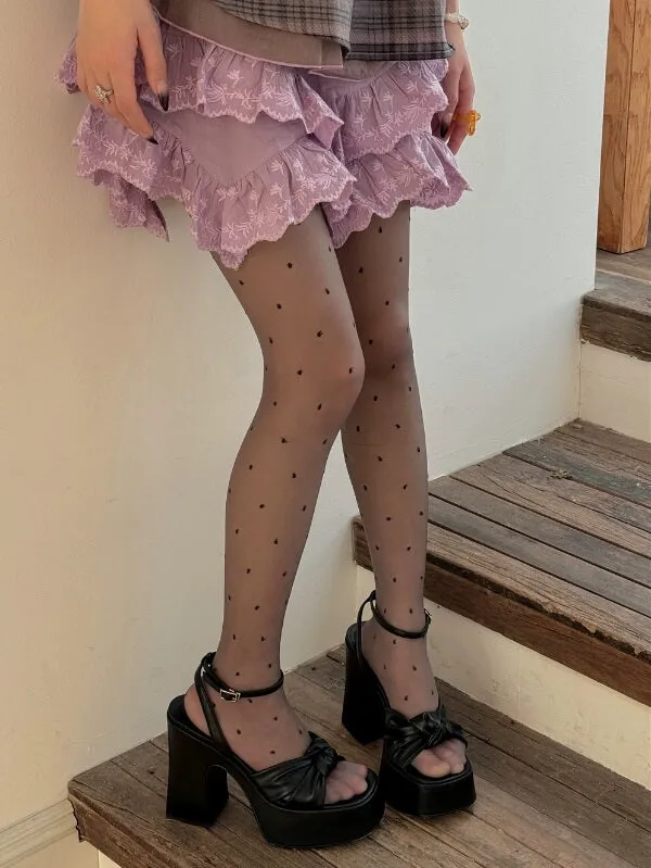 Candy dots thin tights