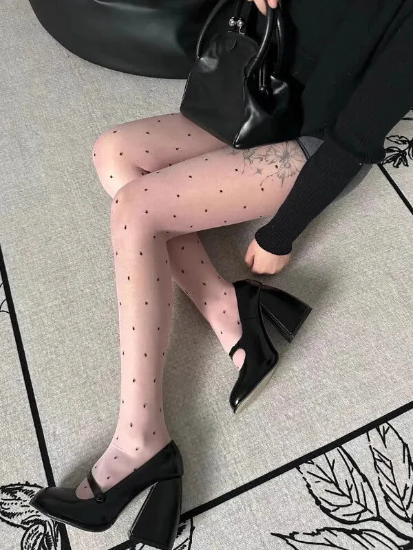 Candy dots thin tights