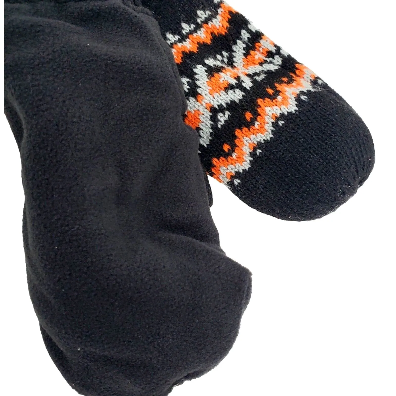 CAT & JACK Girls knit Mittens Double-layer Winter gloves Fair Isle