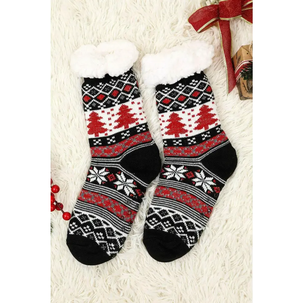 Charming Festive Christmas Tree Socks for Luxury Fashion Enthusiasts