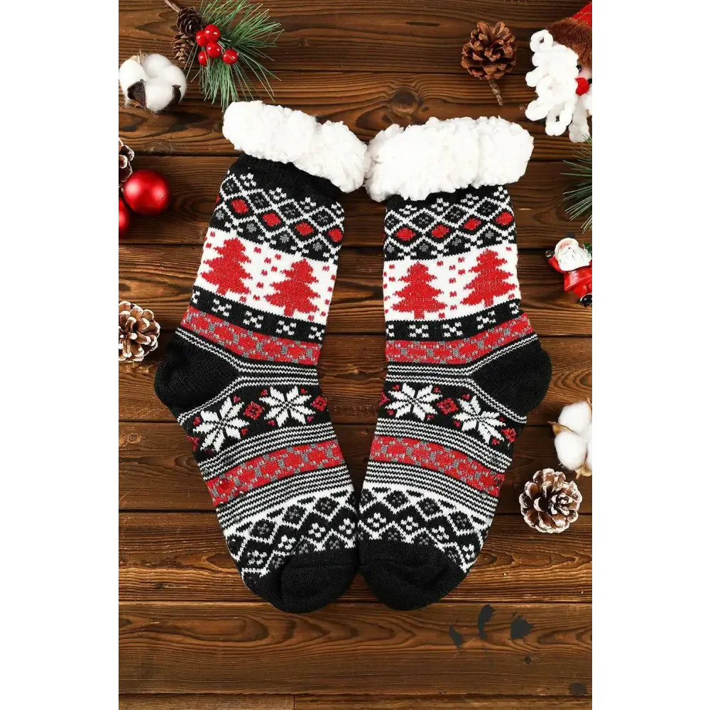 Charming Festive Christmas Tree Socks for Luxury Fashion Enthusiasts
