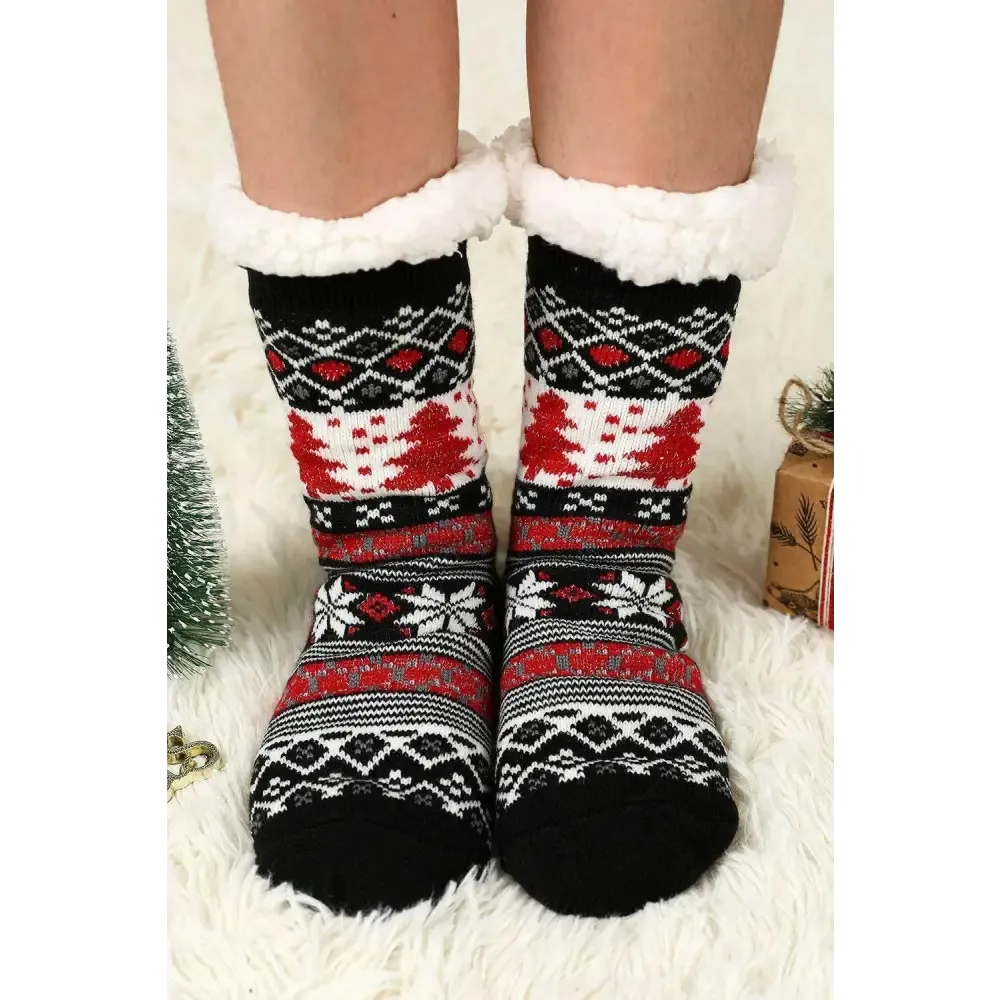Charming Festive Christmas Tree Socks for Luxury Fashion Enthusiasts