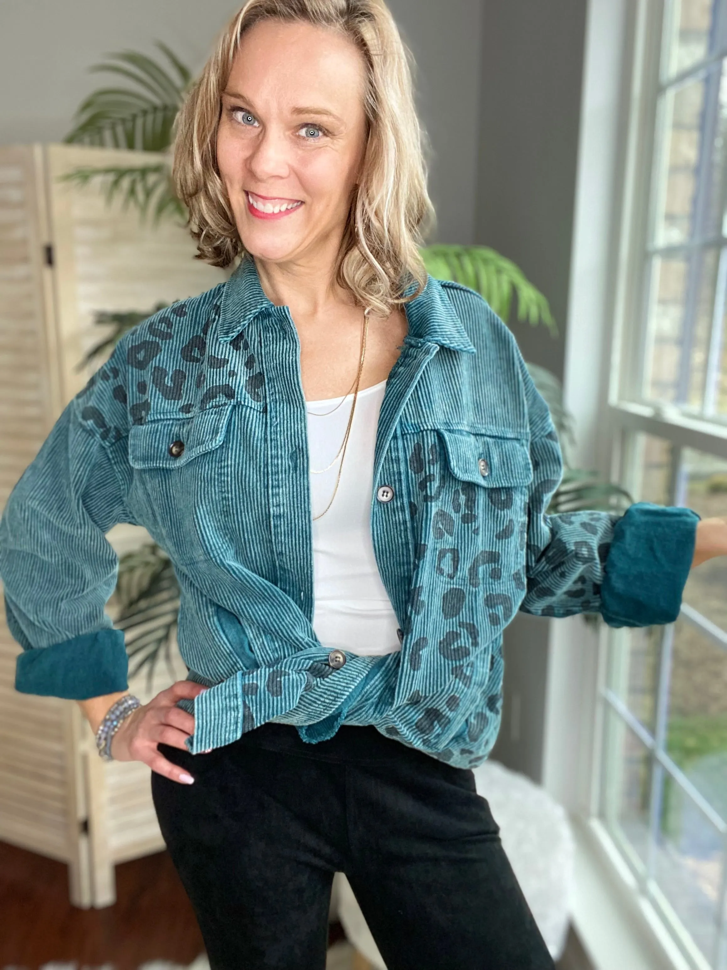 Chic Edge Corded Shacket
