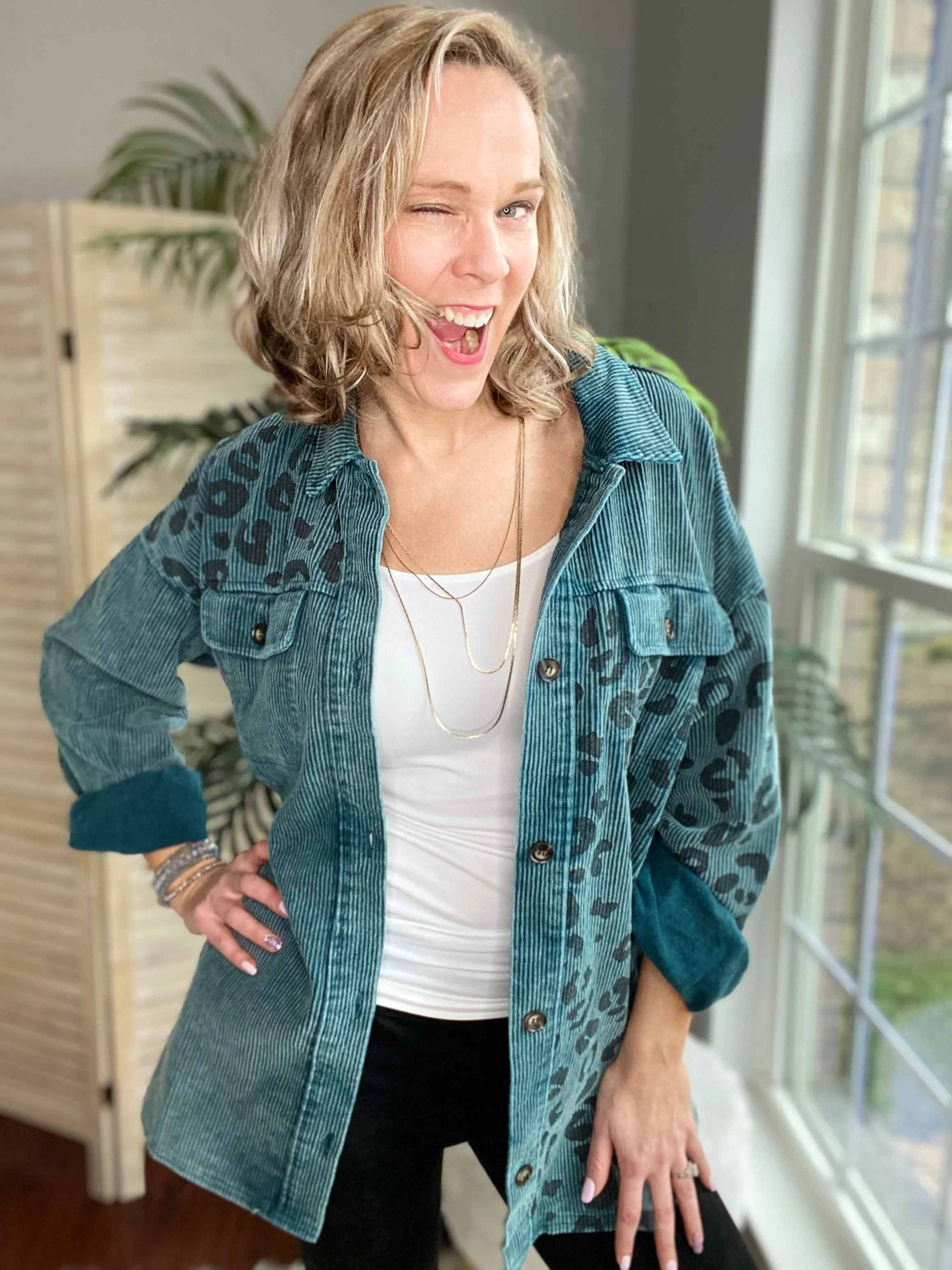 Chic Edge Corded Shacket