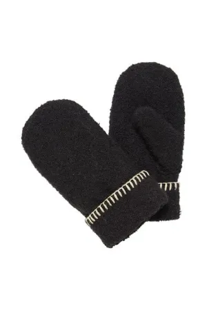 CONTRAST STITCH MITTS
