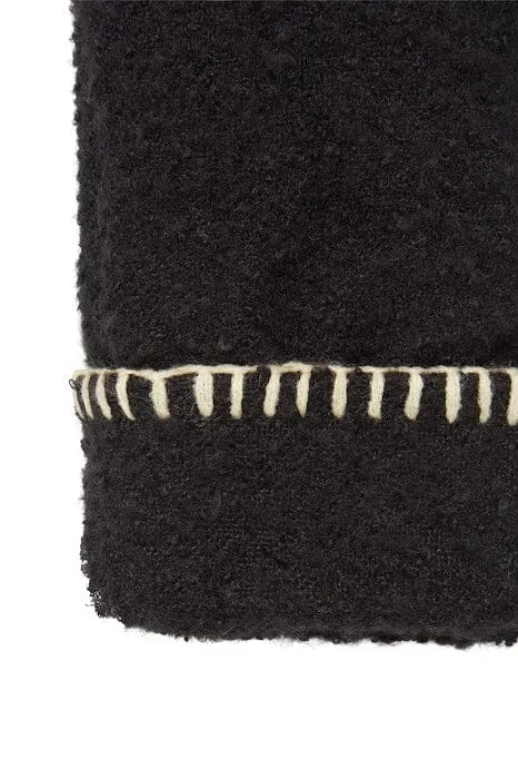 CONTRAST STITCH MITTS