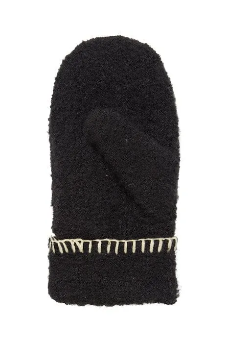 CONTRAST STITCH MITTS