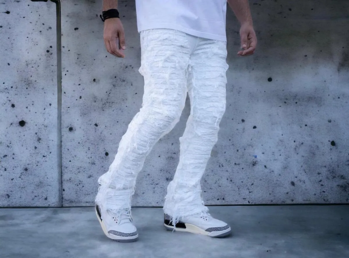 Damati ARTE STACKED PREMIUM DENIM (WHITE)