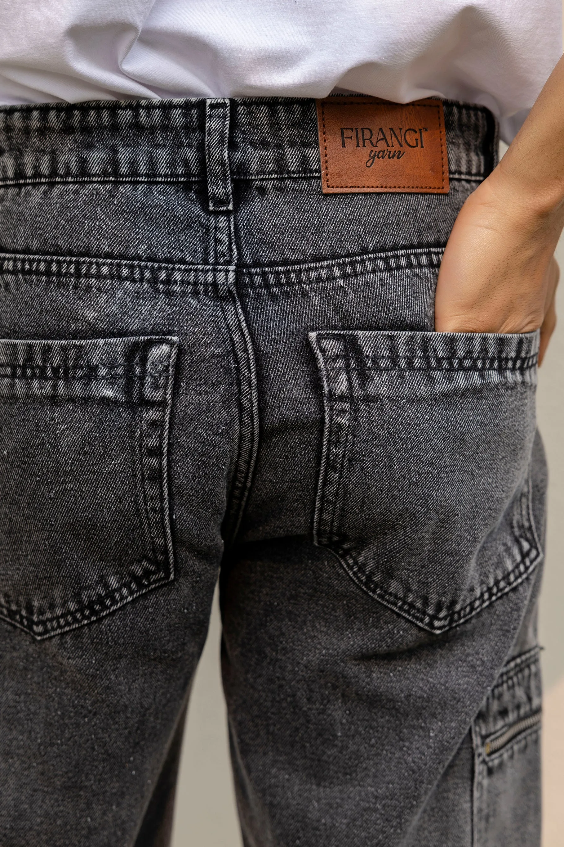 Dark Gray Cargo Jeans