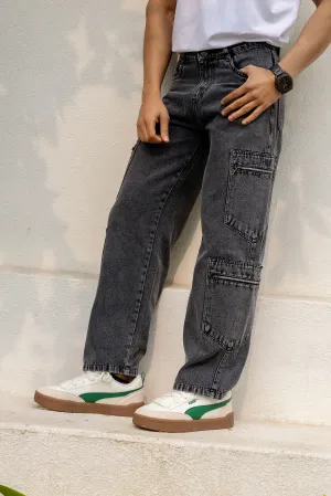 Dark Gray Cargo Jeans