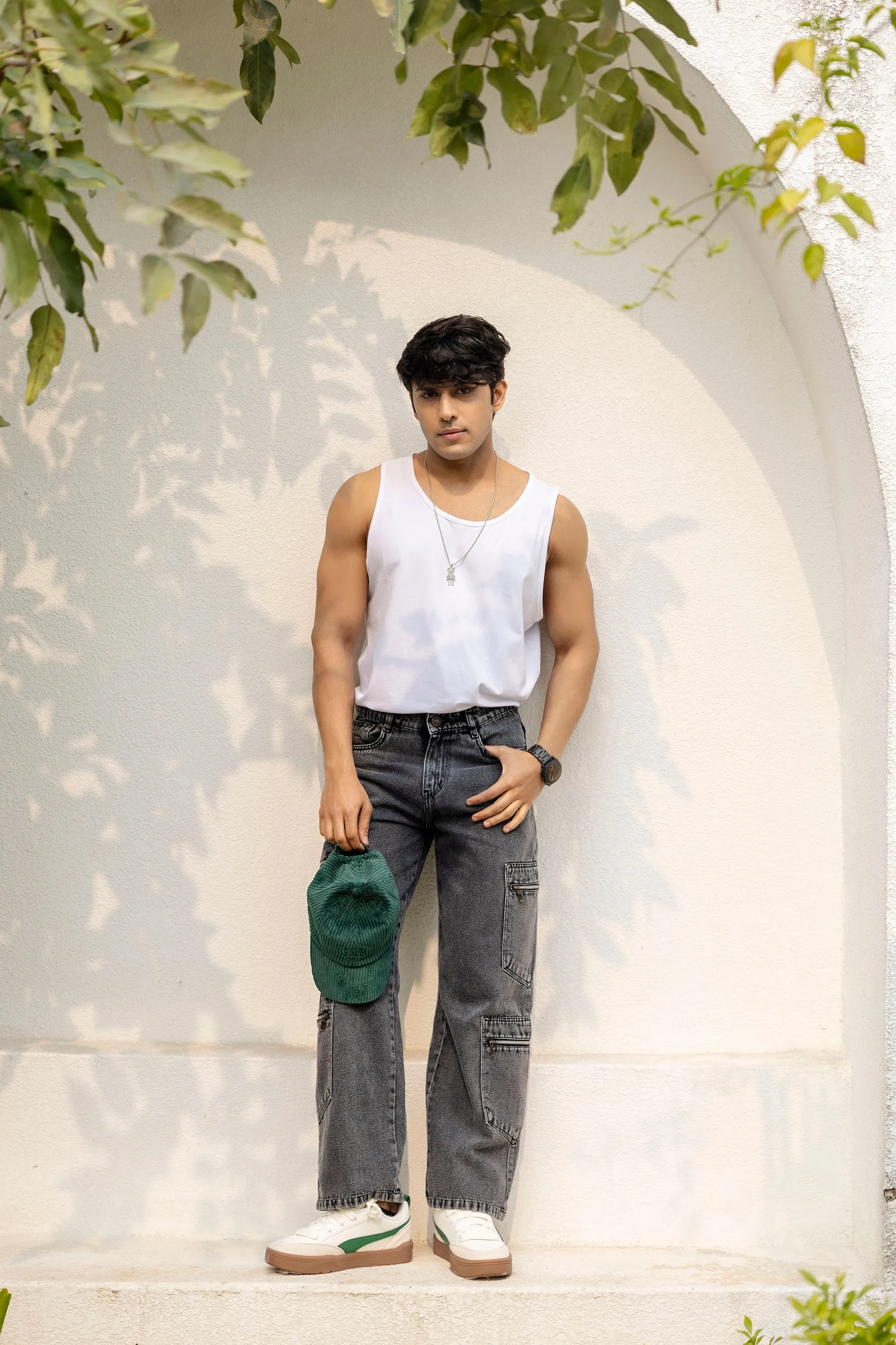 Dark Gray Cargo Jeans