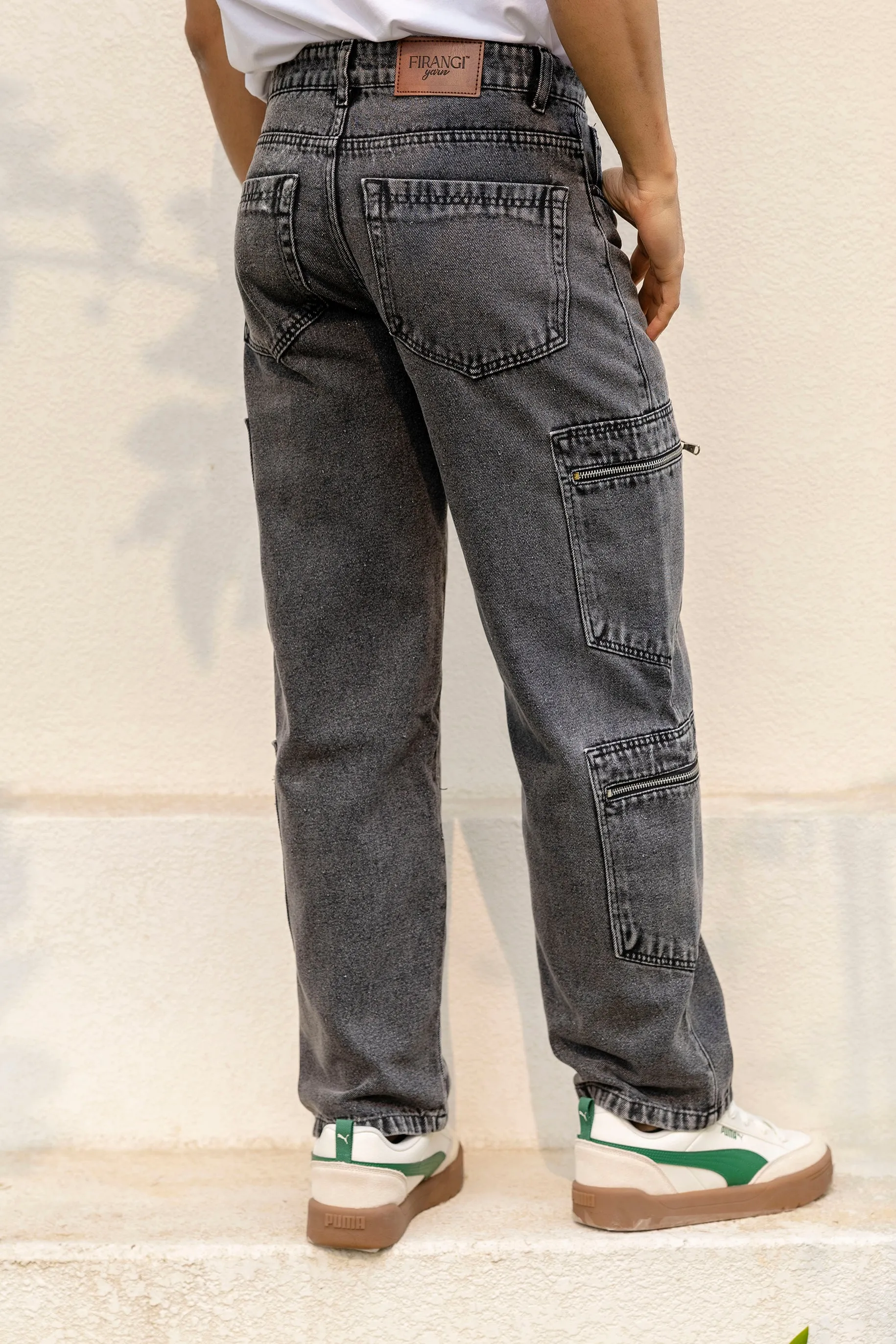 Dark Gray Cargo Jeans