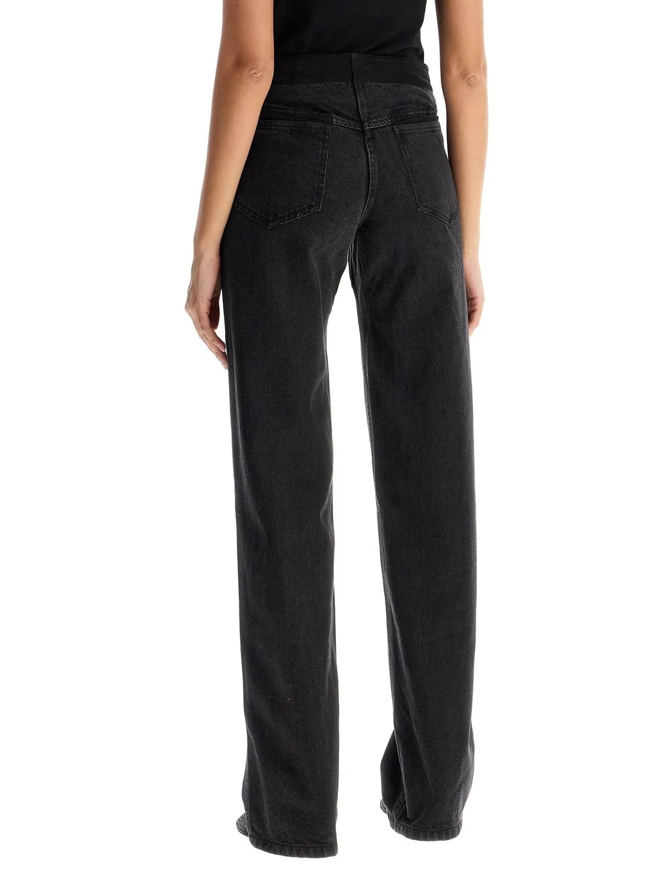 Deconstructed Low-Waisted Denim Jeans