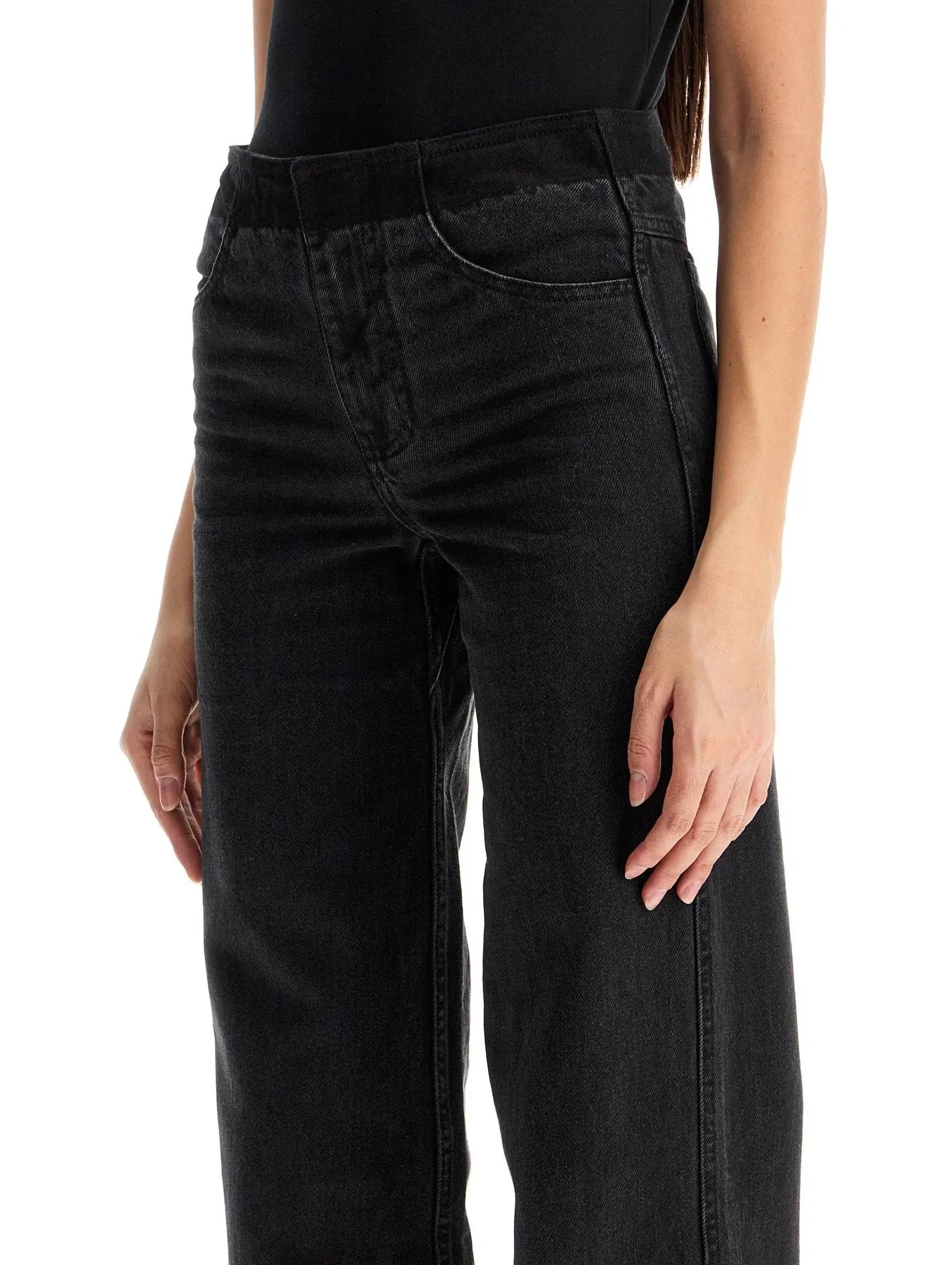 Deconstructed Low-Waisted Denim Jeans