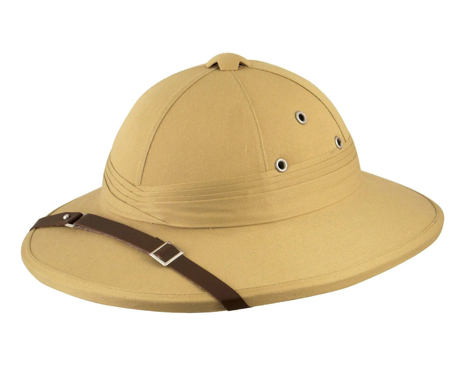 Deluxe Adult Safari Pith Hat Beige Hunter Helmet Fancy Dress Party Hat