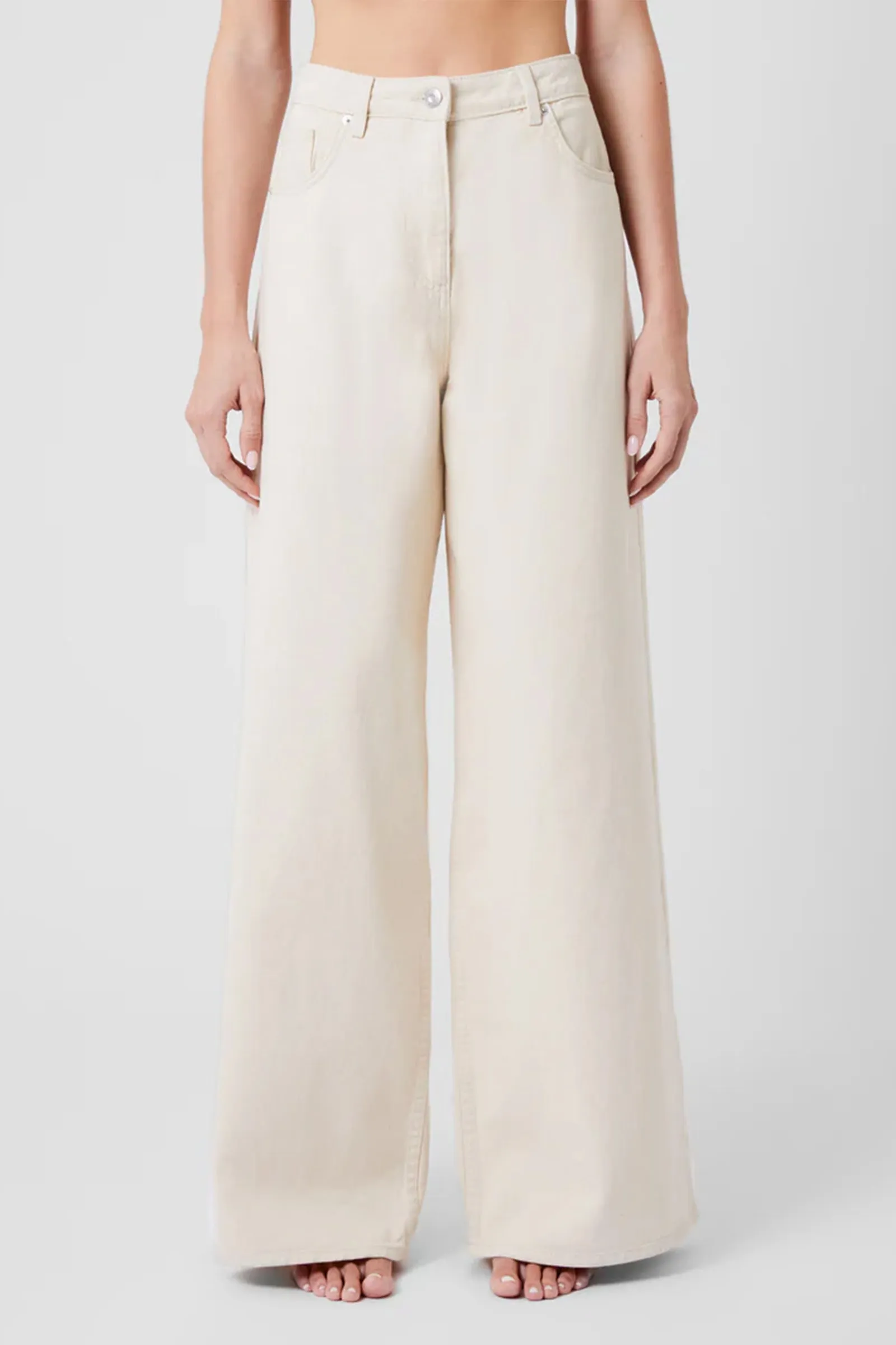 Denver Denim Relaxed Wide Leg Jeans 34 Inch