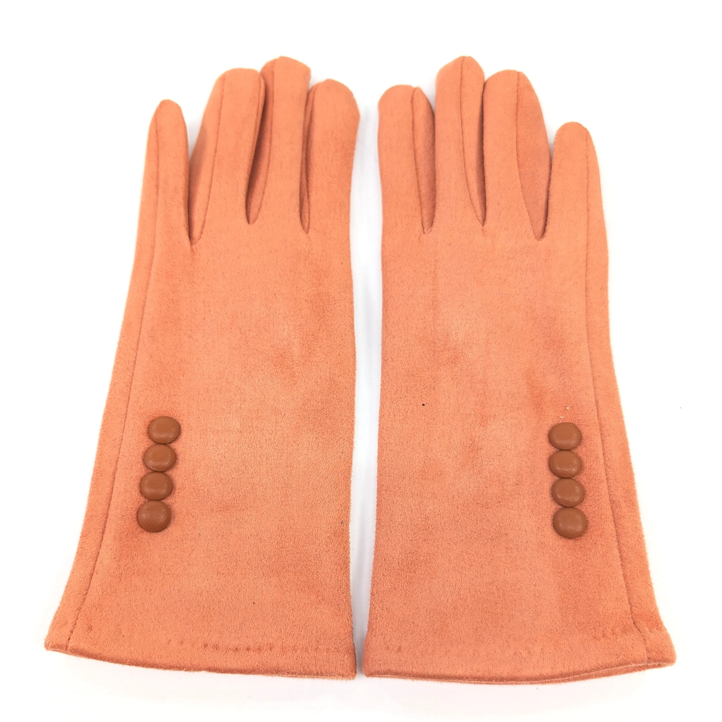 Emerald Gift Set - Green Pompom Scarf & Pumpkin Orange Gloves