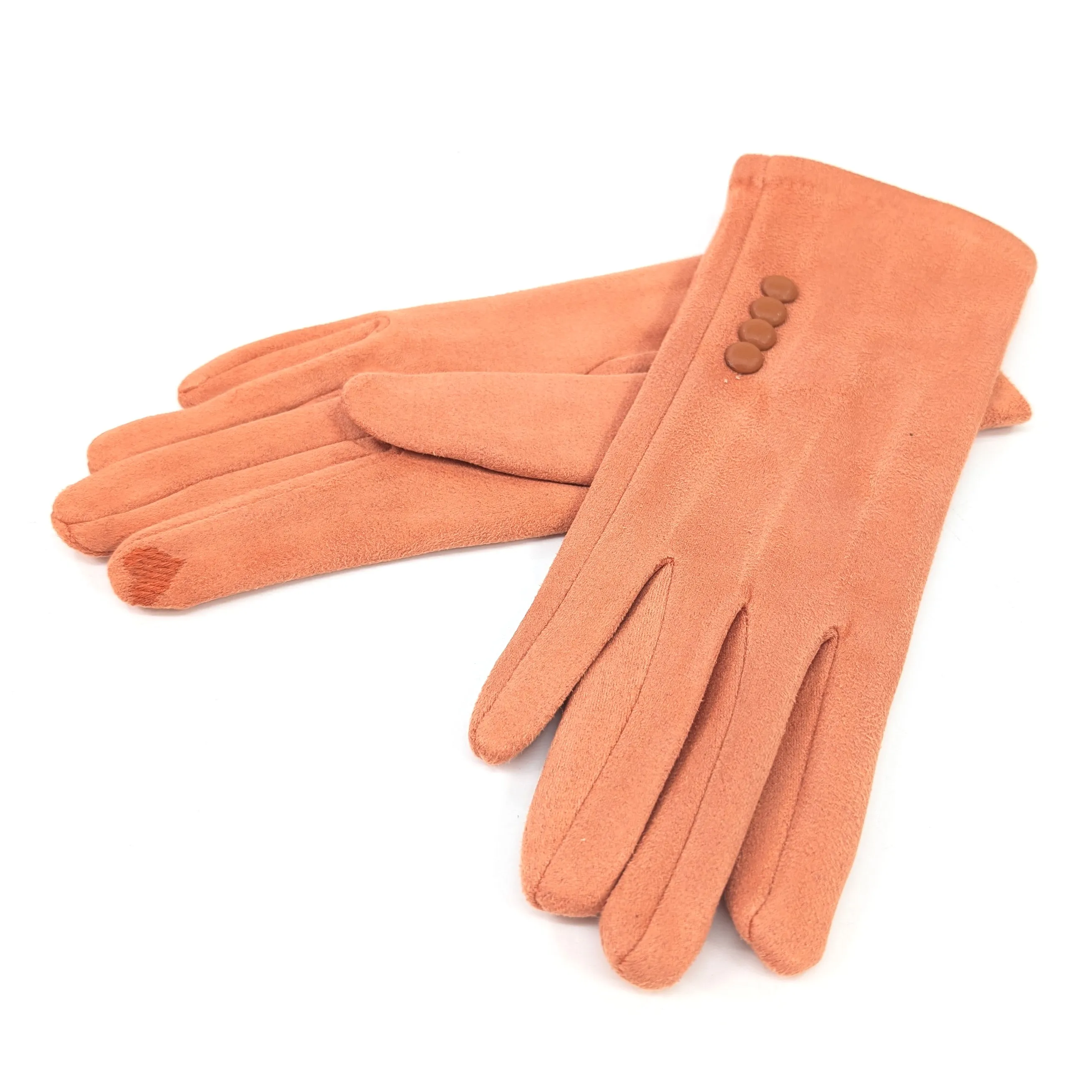 Emerald Gift Set - Green Pompom Scarf & Pumpkin Orange Gloves