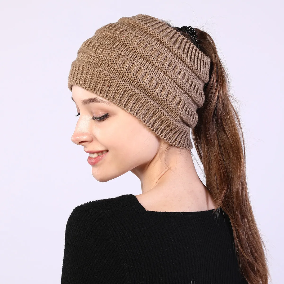 Fancydresswale Knitted Wool Headband for Women Cozy Soft & Stylish Winter Accessory Head Cover Khakee