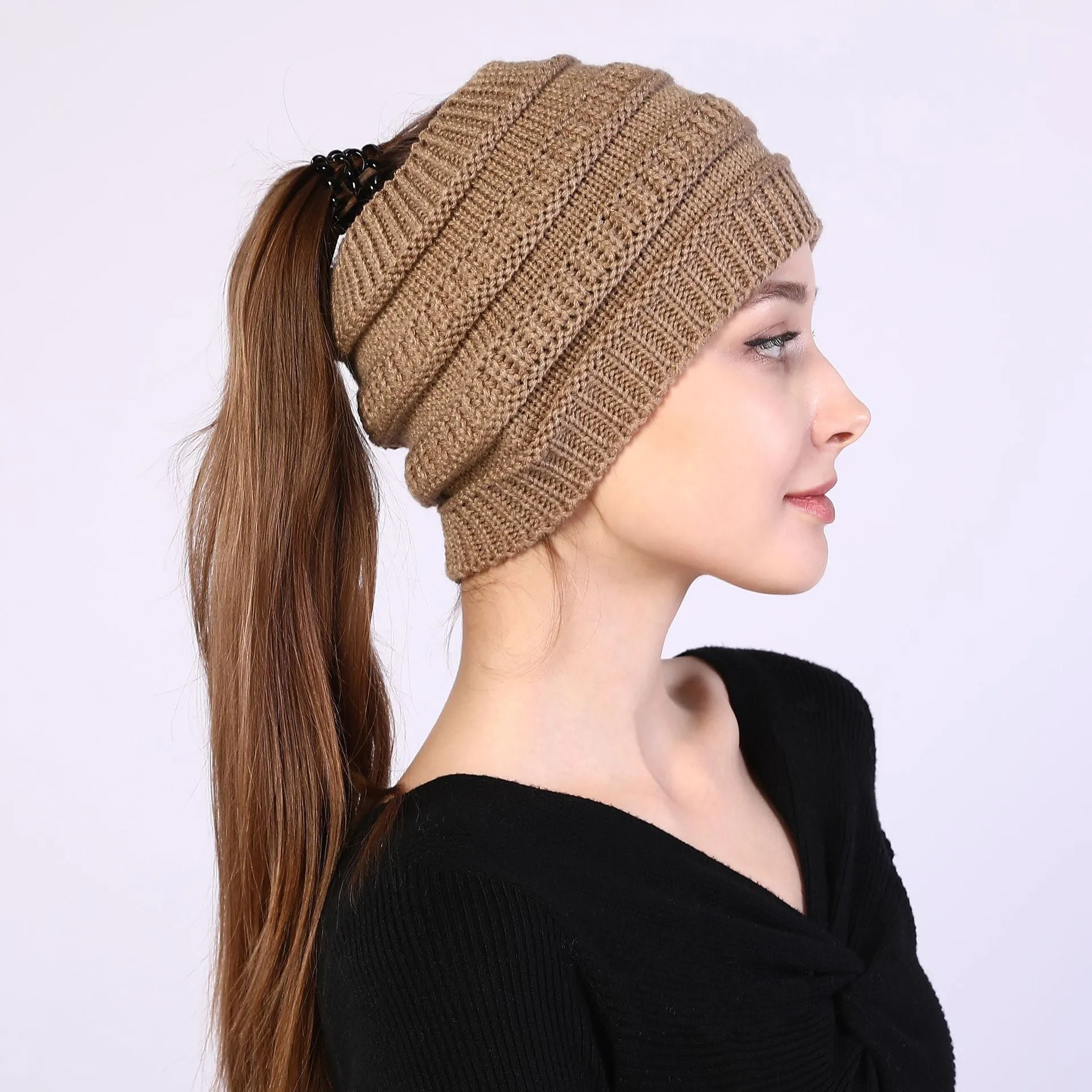 Fancydresswale Knitted Wool Headband for Women Cozy Soft & Stylish Winter Accessory Head Cover Khakee